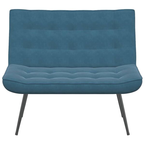 vidaXL Banc bleu 110x74x84 cm velours