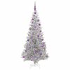 vidaXL Sapin de No&euml;l avec 300 LED avec support Argent 180 cm PET