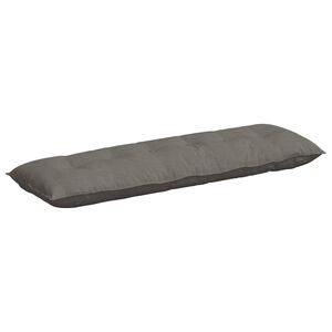 vidaXL Coussin de Dos Gris clair 160 x 50 cm Tissu en velours c&ocirc;tel&eacute;