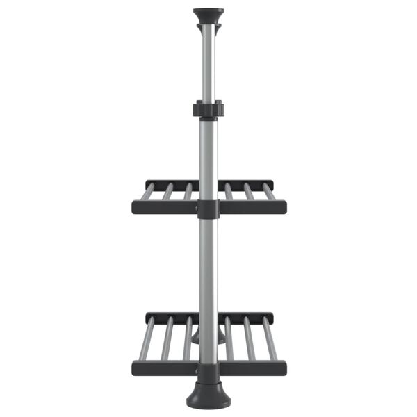 vidaXL Étagère de cuisine 50x25x(50-70) cm aluminium