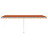 vidaXL Auvent manuel r&eacute;tractable sur pied 600x350 cm Orange/marron