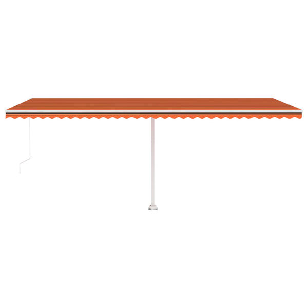 vidaXL Auvent manuel r&eacute;tractable sur pied 600x350 cm Orange/marron