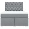 vidaXL Sommier &agrave; lattes de lit avec matelas Gris clair 140x200cm Tissu
