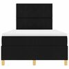 vidaXL Lit &agrave; ressorts avec matelas Noir 120 x 190 cm tissu