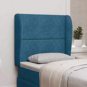vidaXL Oreille de t&ecirc;te de lit Bleu 80 x 23 x 6 cm Velours