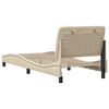 vidaXL Cadre de lit sans matelas cr&egrave;me 90x200 cm tissu
