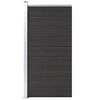 vidaXL Panneau de cl&ocirc;ture WPC 95x186 cm Noir