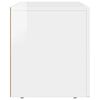 vidaXL Meuble TV Blanc brillant 80 x 35 x 40 cm Bois d'ing&eacute;nierie
