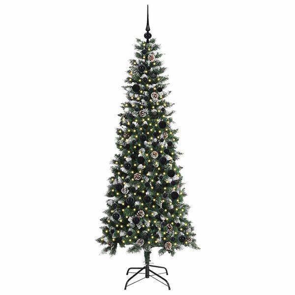 vidaXL Sapin de No&euml;l artificiel Vert 210 cm PVC, plastique et acier