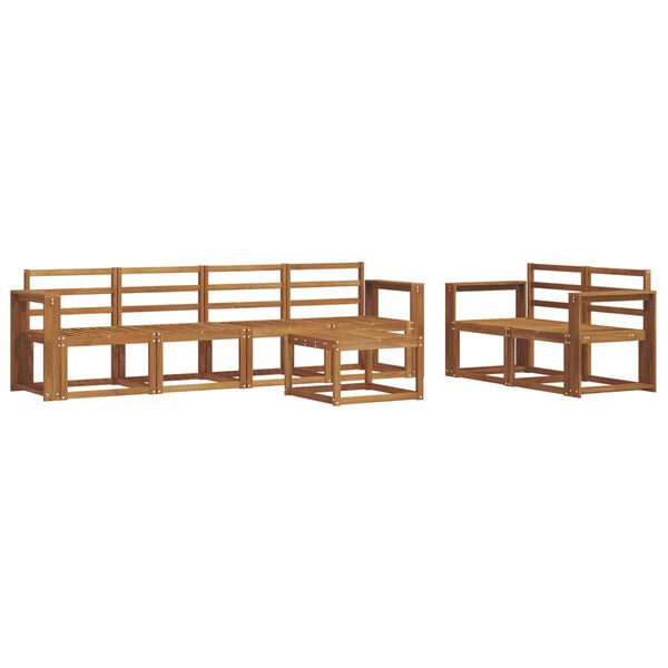 vidaXL Ensemble de canap&eacute;s d'ext&eacute;rieur 7 pcs Naturel