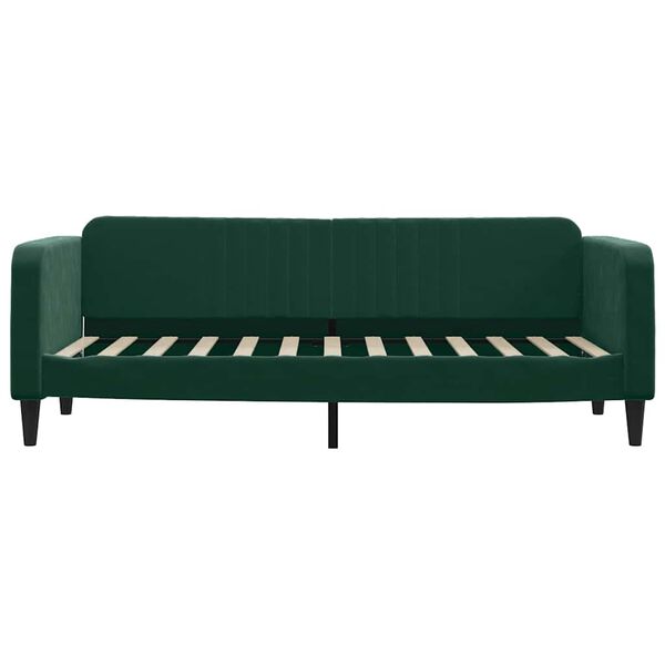 vidaXL Lit de repos sans matelas vert fonc&eacute; 80x200 cm velours