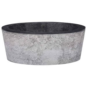 vidaXL Lavabo Noir &Oslash;40x15 cm Marbre