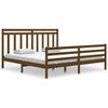 vidaXL Cadre de lit Marron miel Bois massif 180x200 cm Super King