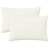 vidaXL Coussin avec oreiller HEERLEN 2 pc Blanc Tissu
