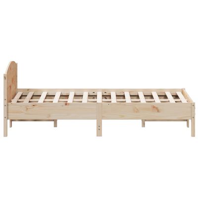 vidaXL Cadre de lit avec tête de lit 150x200 cm bois de pin massif