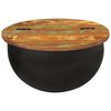 vidaXL Table basse noir 50x27 cm bois de récupération massif