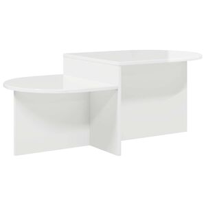 vidaXL Table basse Blanc brillant 100 x 50 x 40 cm Bois d'ing&eacute;nierie
