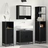 vidaXL Ensemble de mobilier de salle de bain 3 pcs Ch&ecirc;ne noir