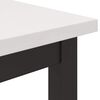 vidaXL table Blanc 80 x 50 x 77 cm Bois d'ing&eacute;nierie et acier