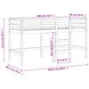 vidaXL Lit mezzanine enfants avec tunnel sans matelas rose 90x200 cm