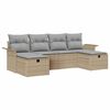 vidaXL Ensemble de canap&eacute; de jardin 6 pc Poly rotin