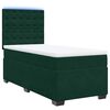 vidaXL Sommier &agrave; lattes de lit avec matelas Vert fonc&eacute; 90x190 cm