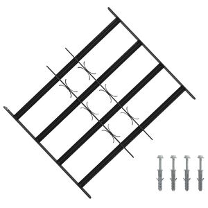 vidaXL Grille de s&eacute;curit&eacute; pour fen&ecirc;tres avec 4 barres crois&eacute;es 3 pcs