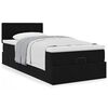 vidaXL Cadre de lit ottoman avec matelas noir 80x200 cm velours