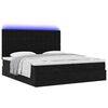 VidaXL Cadre de lit ottoman avec matelas noir 200x200cm velours