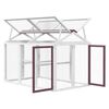 vidaXL Enclos animaux moka 141x94x104 cm bois massif de pin