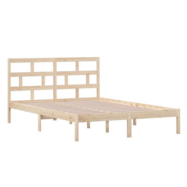 vidaXL Cadre de lit sans matelas bois massif 140x200 cm