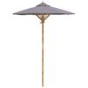 vidaXL Parasol de jardin Gris fonc&eacute; &Oslash; 270 x 260 cm Bambou