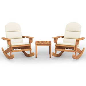 vidaXL Ensemble de salon de jardin Adirondack 3 pcs bois acacia solide