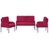 vidaXL Ensembles de canap&eacute;s 3 pcs Bordeaux 115 x 56 x 80 cm