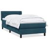 vidaXL Sommier &agrave; lattes de lit et matelas bleu fonc&eacute; 100x220cm velours
