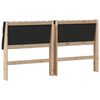 vidaXL T&ecirc;te de lit capitonn&eacute;e Noir 180 cm Pin massif