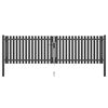 vidaXL Portail de jardin en acier 400x75 cm anthracite