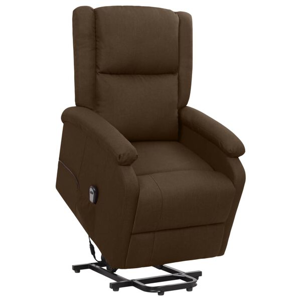 vidaXL Fauteuil Marron fonc&eacute; Tissu