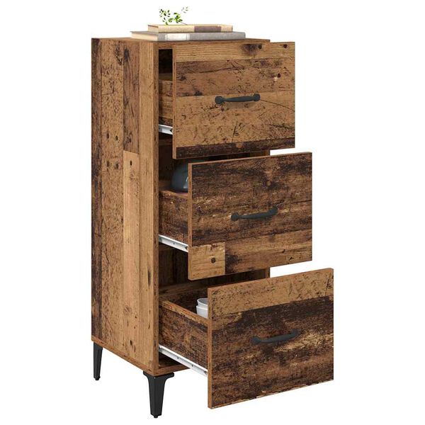 vidaXL Buffet Bois Ancien 34,5 x 34 x 90 cm Bois d'ing&eacute;nierie