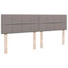VidaXL Cadre de lit ottoman avec matelas taupe 200x200cm tissu