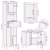 vidaXL Ensemble de mobilier de salle de bain avec tiroir 3 pcs Noyer