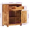 vidaXL Buffet 58,5x35x75,5 cm Bois massif d'acacia