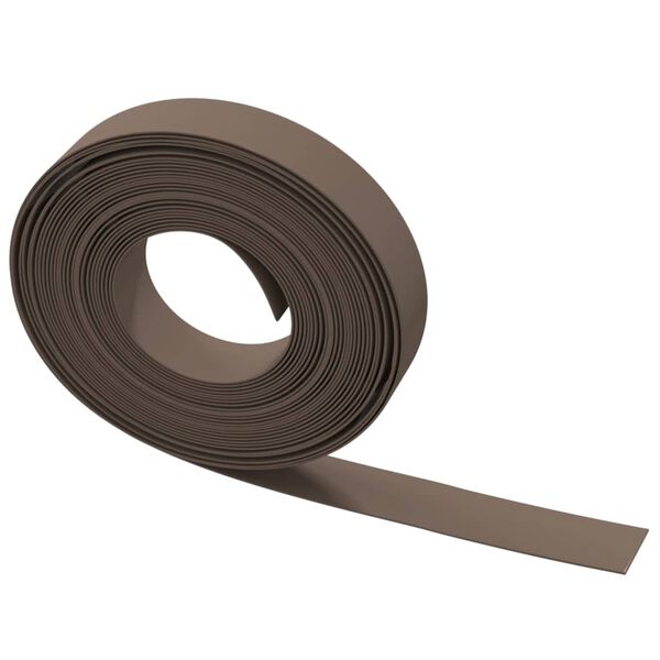 vidaXL Bordure de jardin marron 10 m 10 cm poly&eacute;thyl&egrave;ne