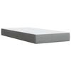vidaXL Sommier &agrave; lattes de lit avec matelas Gris clair 90x200 cm Tissu