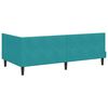 vidaXL Cadre de lit d'angle Turquoise 90 cm x 190 cm Velours