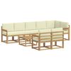 vidaXL Ensemble de canap&eacute;s d'ext&eacute;rieur 9 pc Blanc et cr&egrave;me Polyester