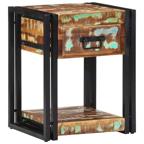 vidaXL Cabinet de chevet avec tiroir Multicolore 40 x 35 x 50 cm