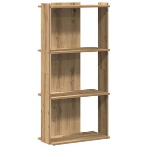 vidaXL Biblioth&egrave;que &agrave; 3 niveaux ch&ecirc;ne artisanal 60x30x120 cm