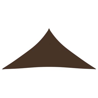 vidaXL Voile de parasol tissu oxford triangulaire 4x4x4 m marron