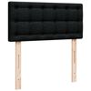 vidaXL Lit ottoman avec matelas noir 90x200 cm tissu